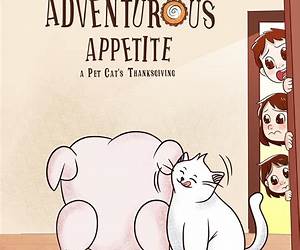 Meatball's Adventurous Appetite: A Pet Cat's Funny, Entertaining, and Engaging Read Aloud Thanksgiving Story Picture Book for Kids 3-8
